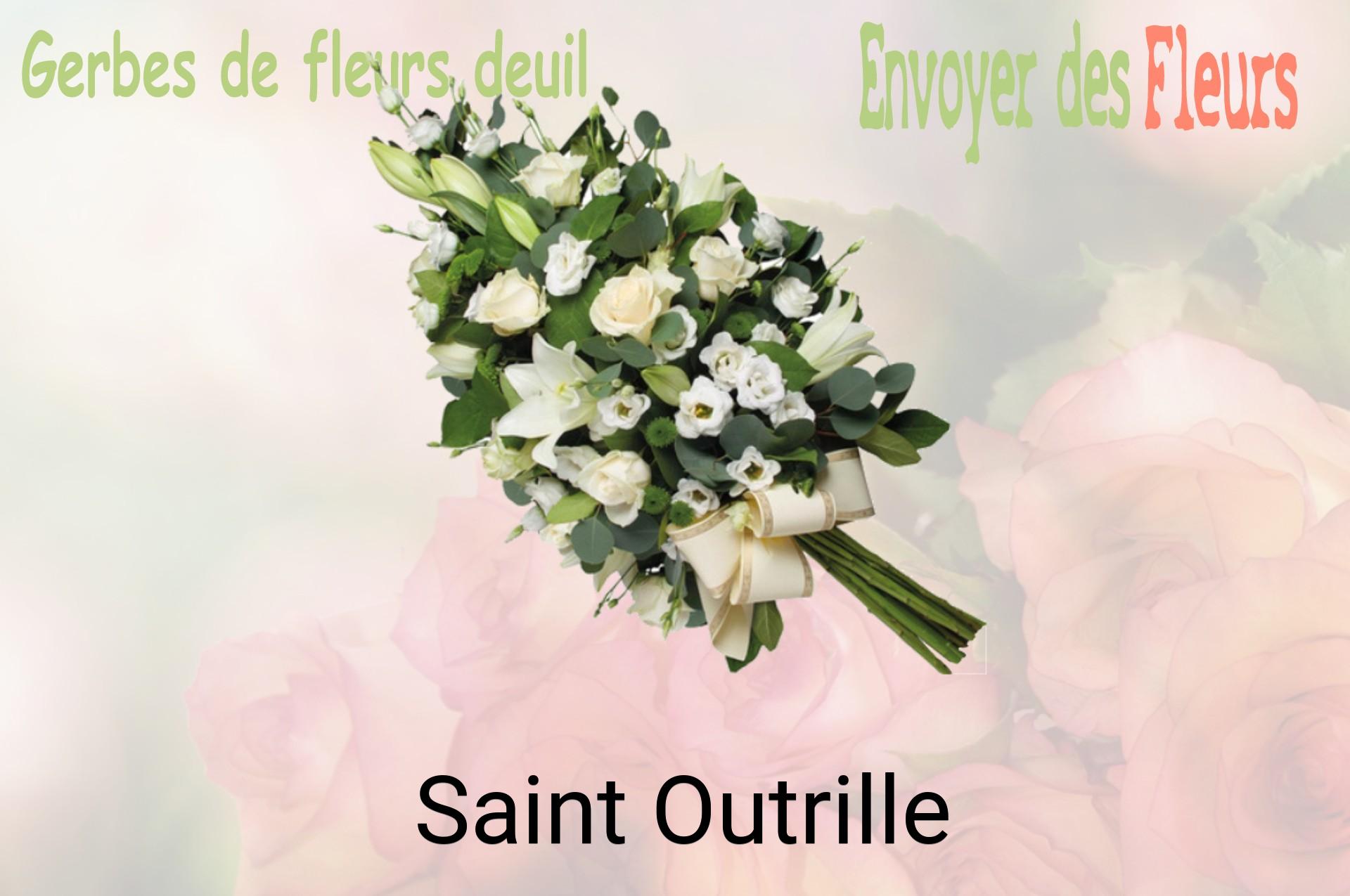 Gerbe de fleurs de deuil livrée à Saint-Outrille